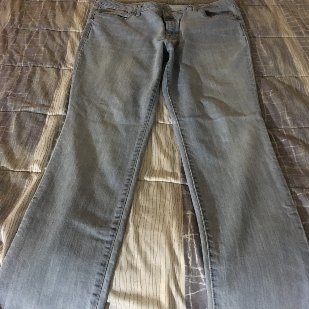 Light blue denim jeans
